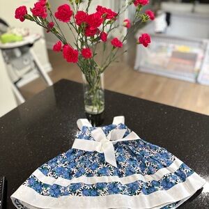 Sweet Heart Rose Blue and White Floral Dress
